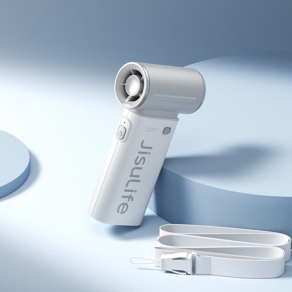 Minifläkt Bärbar USB-C 3600mAh Fläkt - Grå