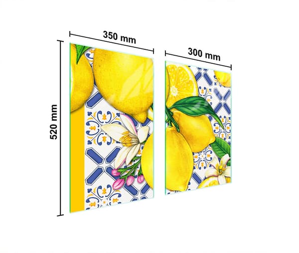 GLASSKYDDSPLATTA FÖR KÖK 65x52 CITRON