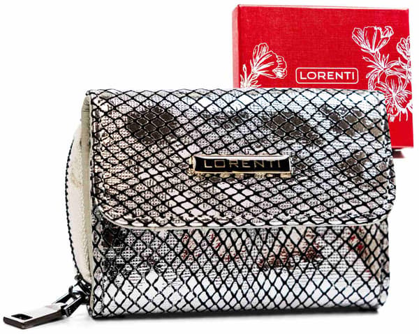 Damplånbok i läder 423229-MER-4300 Silver