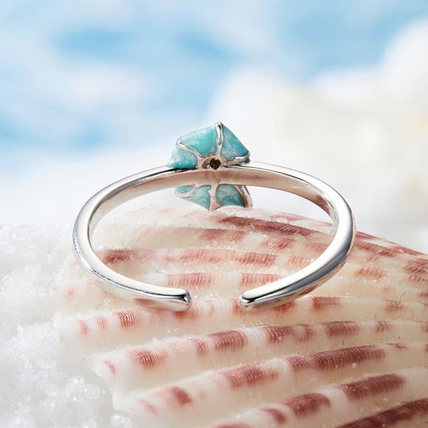 Anillo de plata Anillo de concha ajustable Plata 925 Trusky