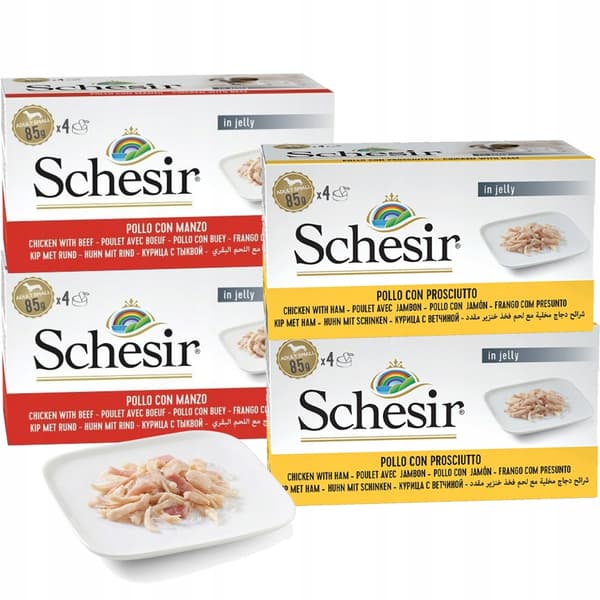 Våtfoder för hundar SCHESIR AD M-Pack Kycklingfilémix 16x85g