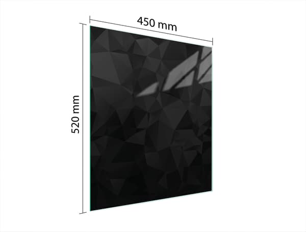 SKÄRBRÄDA I GLAS 45x52 SVART