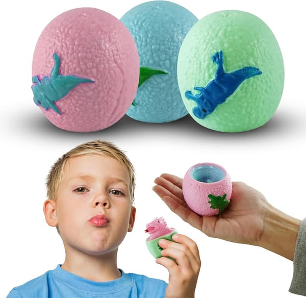 Dinosaurieegg Squishy anti-stress squeeze avslappning sensorisk