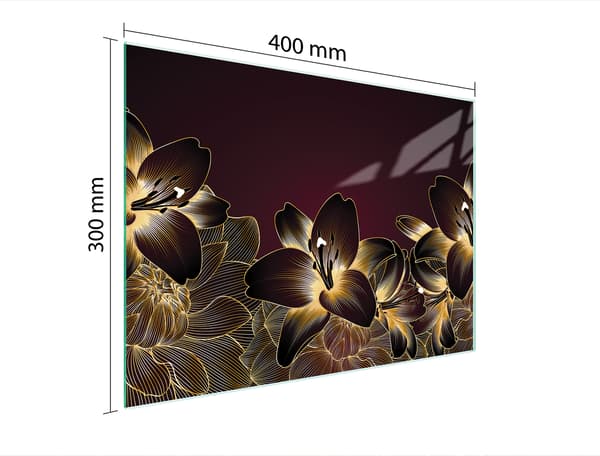 GLASSKÆREBRÆT 40x30 ORKIDÉ