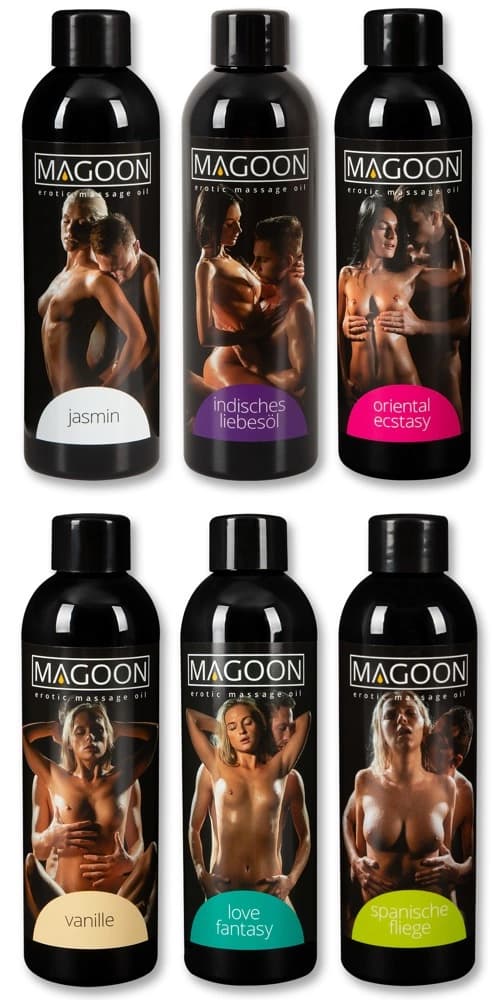 Magoon Sæt med 6 Bedste Massageolier 200 ml