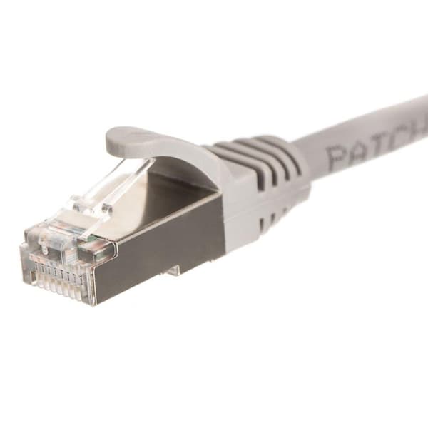 Patchkabel RJ45, Netrack støbt dæksel, kat. 6 FTP/STP, 0,25m grå