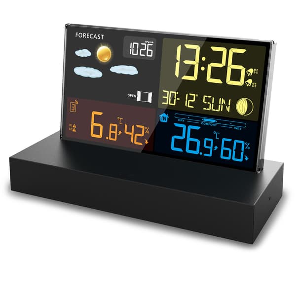 Väderstation med display BD-912 svart