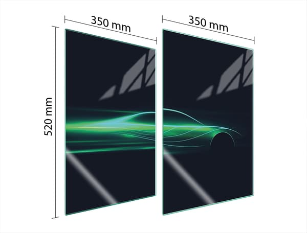 GLASSKYDDSPLÅT FÖR KÖK 2x35x52 AUTO