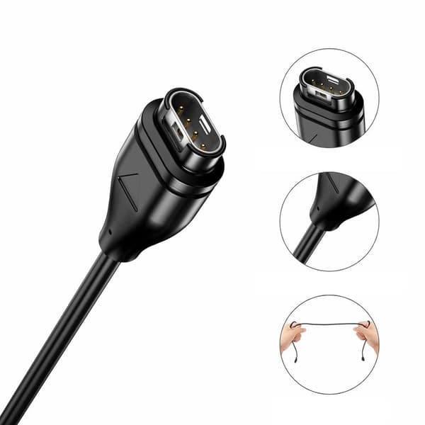 USB-C kabel til Garmin ur 1m - sort
