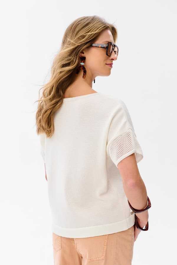 Damebluse Ina Ecru 36/38