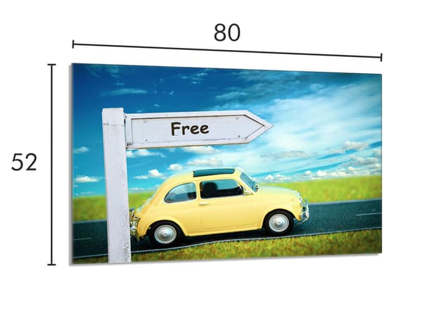 Lasinen suojalevy liedelle 80x52 Auto