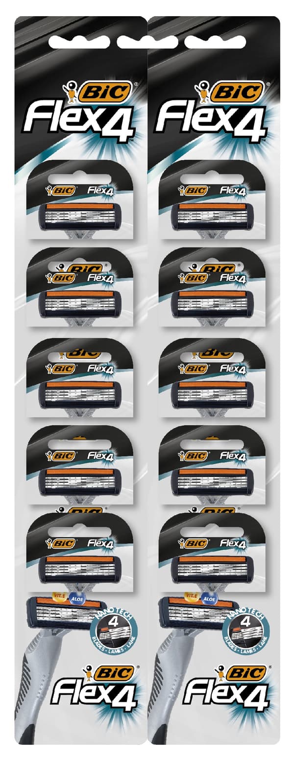 Bic BIC Flex4 barberkniv 1 pakke - 10 stk.