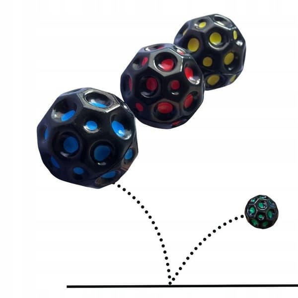 Leksaks Galaxboll meteor sort rumgalaksebold 6 cm