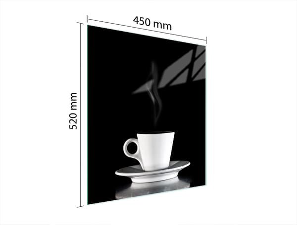 GLAS SKÆREBRÆT 45x52 KAFFE