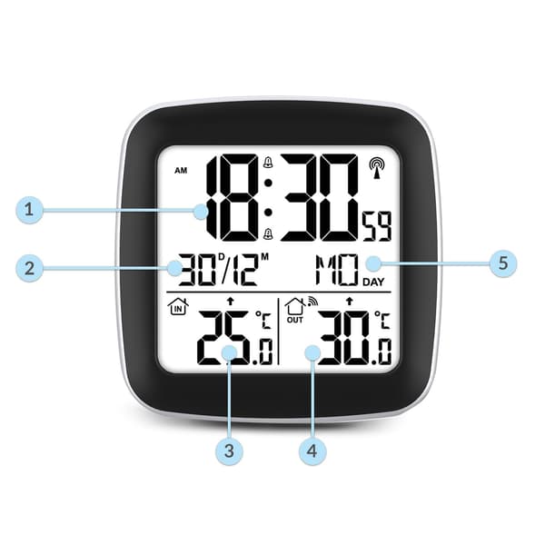 Väderstation med display BD-903 silver