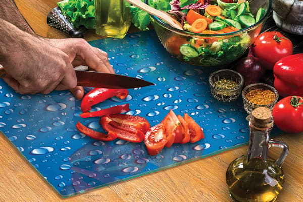 GLAS SKÆREBRÆT 40x30 DROPS
