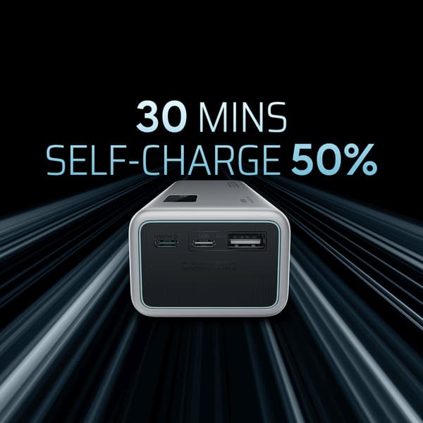 Powerbank 20000mAh USB-A USB-C 150W - grå