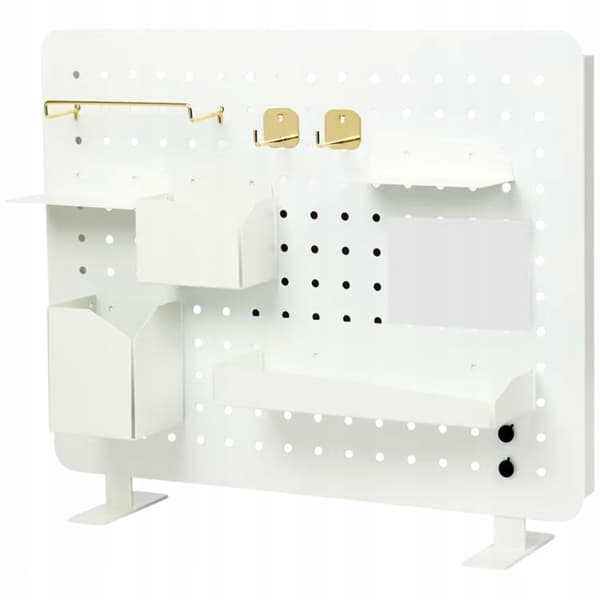 PEGBOARD PANEL VÆRKTØJSVÆG TIL STÅENDE VÆRKTØJ TIL GARAGE HVID