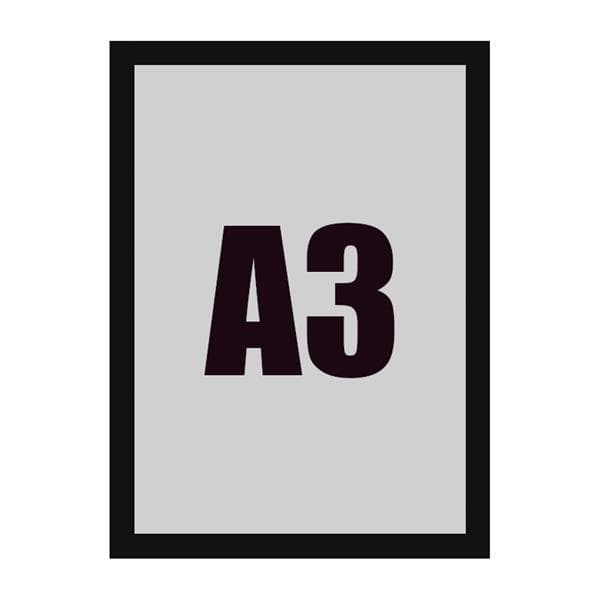 Magnetisk A3-ramme (sort)