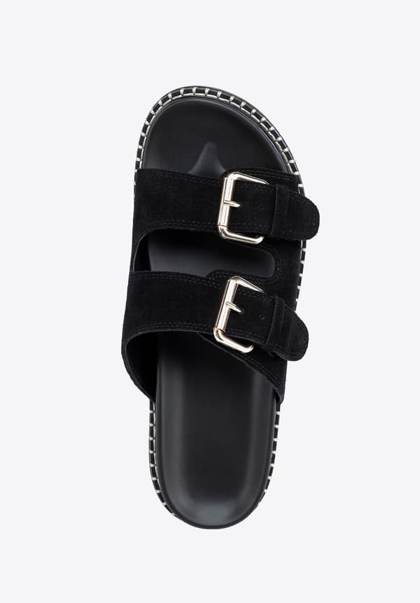 Wittchen Damflip-flops i svart mocka