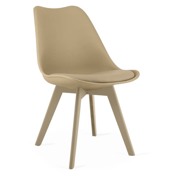 MARK stol - mørk beige / beige ben x 3