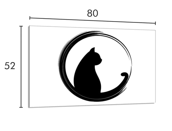 Lasinen suojalevy liedelle 80x52 Cat
