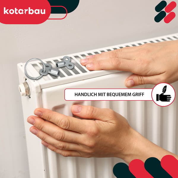Nøgler til radiatorudluftning, sæt med 2