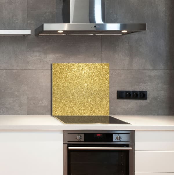 GLASPANEL FÖR KÖK 65x60 Guld