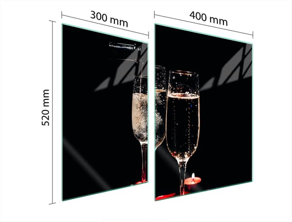 GLASSKYDDSPLÅT FÖR SPIS 70x52 VIN