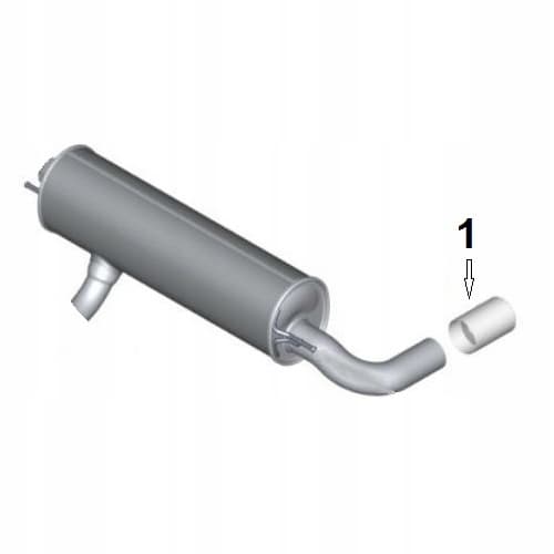 BMW udstødningsrør muffle sort krom 76 mm