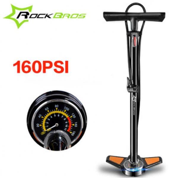 ROCKBROS stor cykelpump med tryckmätare (GP6532B)