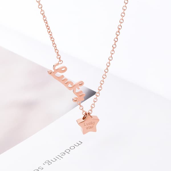 PULSERA DE TOBILLO DE LA SUERTE DE ORO ROSA