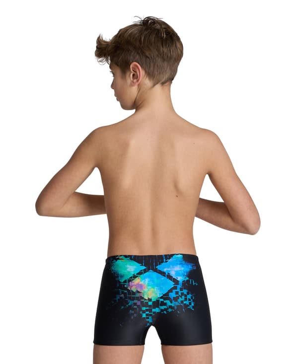 Arena Drenge Multi Pixels Badebukser Junior SORT-MULTI TURKIS 12-13 (152)