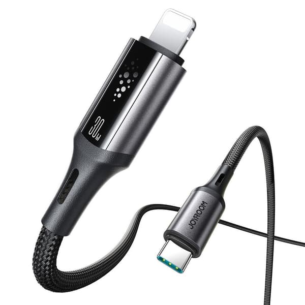 USB-C-kaapeli - iPhone Lightning S-A60 StarTalk 30W 1.2m - Musta