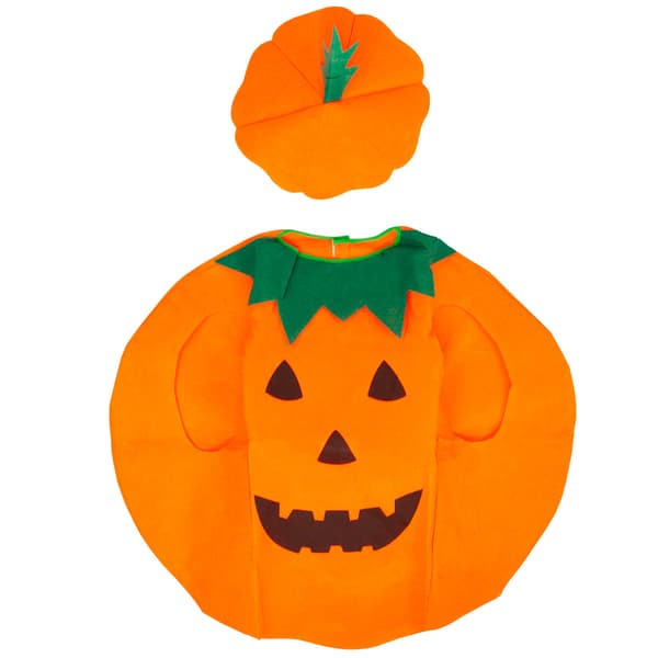 Halloweenkostym, pumpa, apelsin, barn, storlek M, set