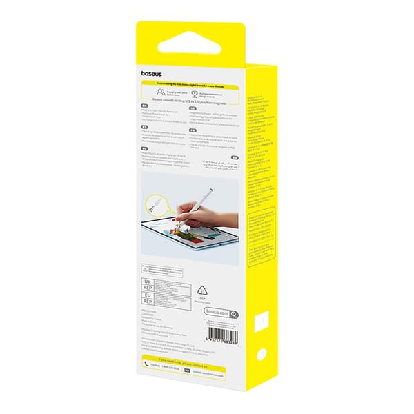 Smooth Writing III 3-i-1 passiv penna, magnetisk version - vit