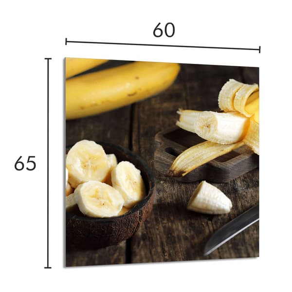 GLASPANEL FÖR KÖK 60x65 Banan