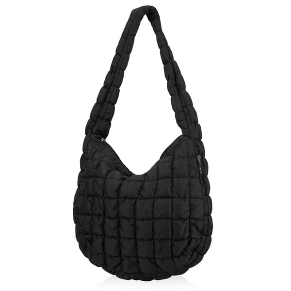 BTD-BK-01 SORT Quiltet damehåndtaske CLOUDY