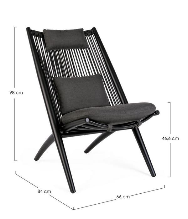 Acri XK04 fåtölj svart