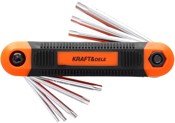 8-delte foldbare Torx unbrakonøgler | Kraft&Dele