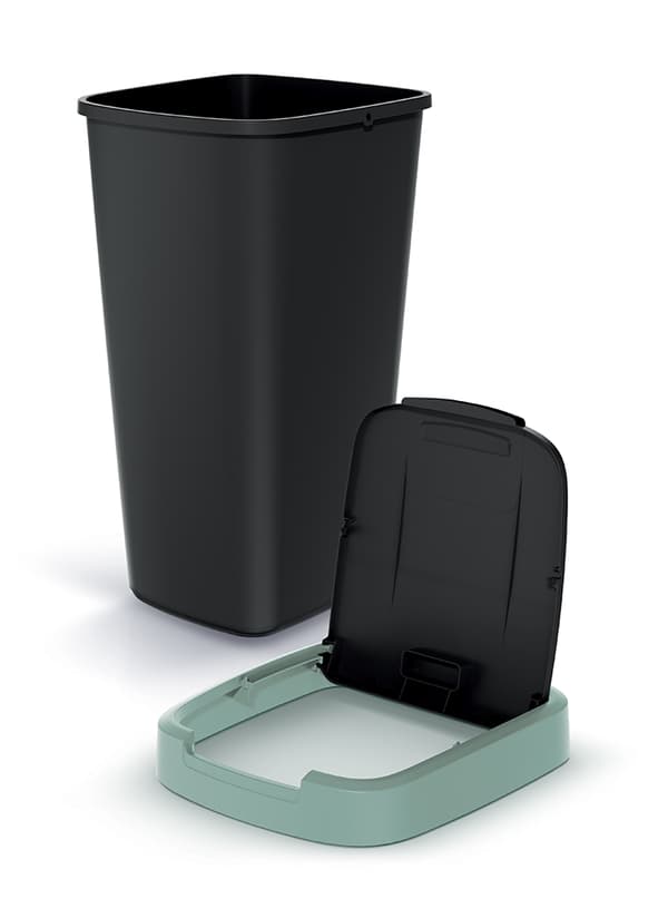 25L COMPACTA Q affaldsbeholder lysegrøn | Sort