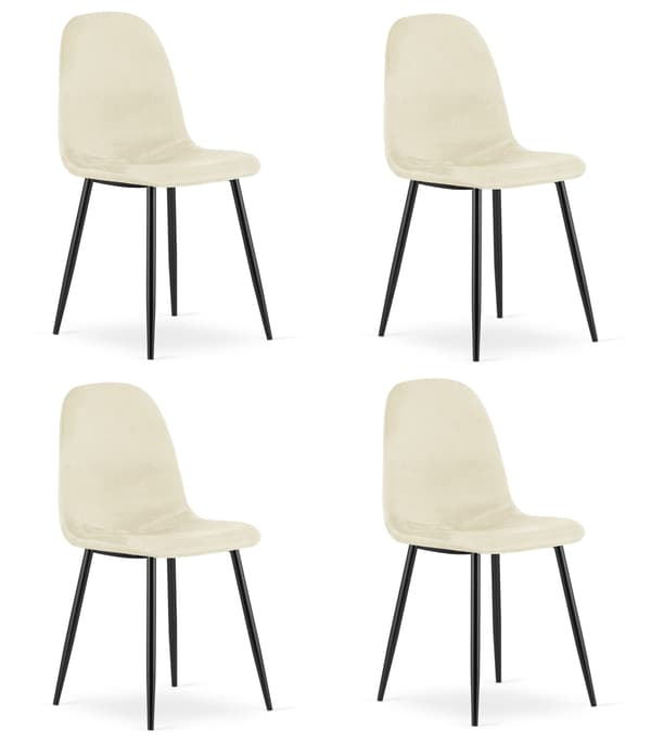 COMO stol - beige velour x 4