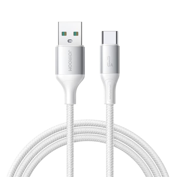 USB-A - USB-C 3A 2m kaapeli - valkoinen