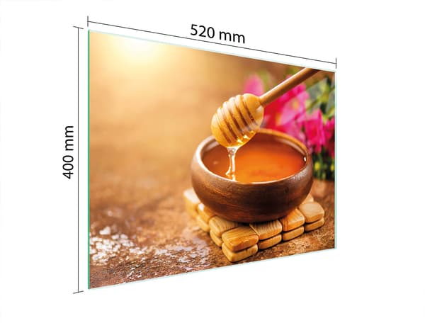 GLAS SKÆREBRÆT 52x40 HONNING