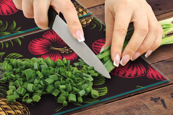 GLASPLADE TIL KØKKEN 2x35x52 ANANAS