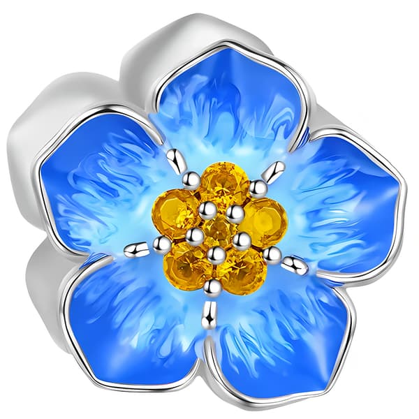 Charms Pandora con flor azul
