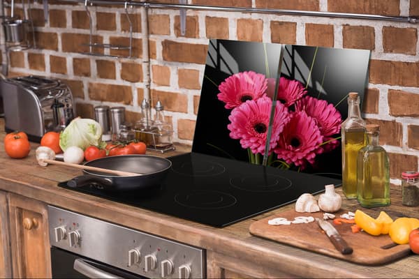 GLASSKYDDSPLÅT FÖR SPIS 70x52 GERBERA