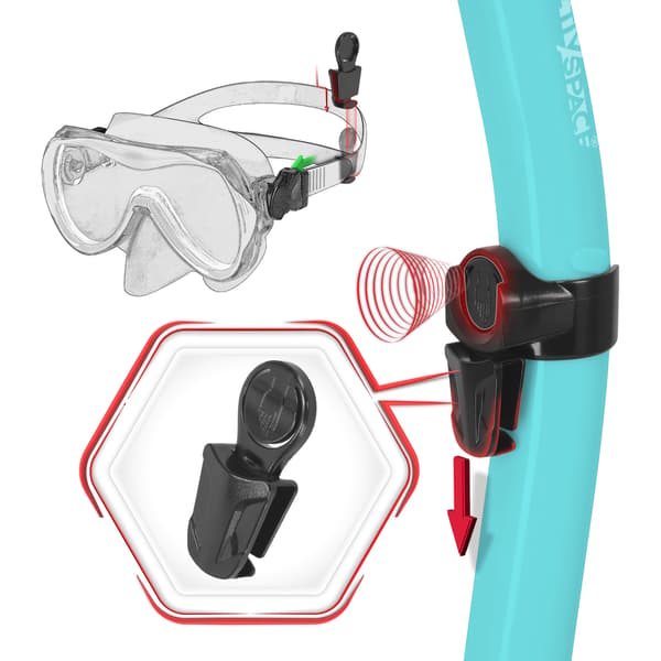 Snorkel med ventil - grön