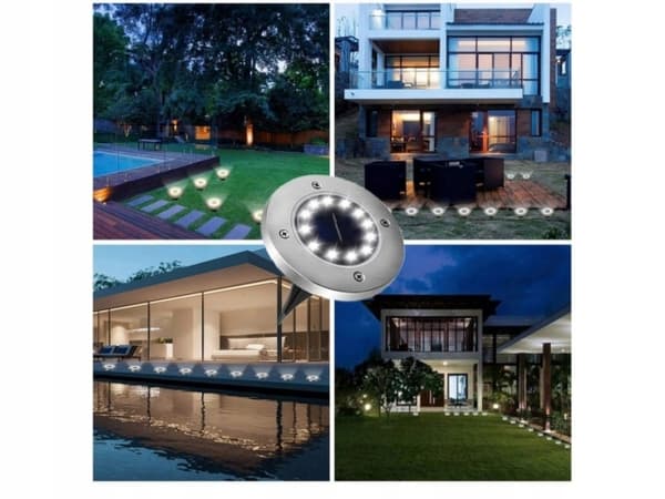 SOLKALAMPE LED HAVE LAMPER SKIVE 4 STK.