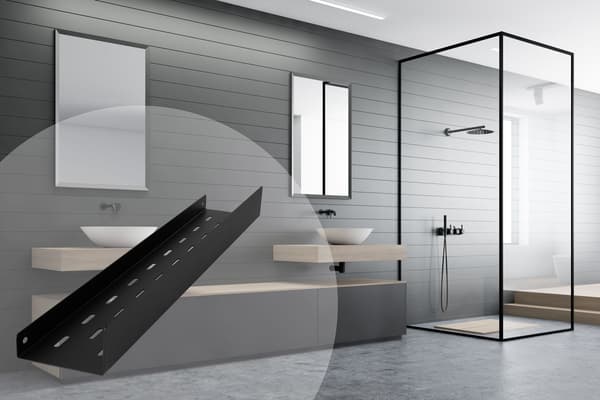 BADEVÆRELSESHYLDE SF04-600-B SORT SKU REA-06004